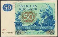 Швеция 50 крон 1984г. P.53d(2) - UNC-