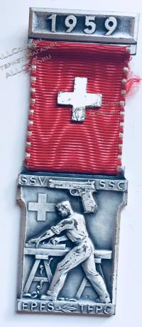 #059 Швейцария спорт Медаль Знаки