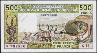Сенегал 500 франков 1984г. P.706Kg - UNC