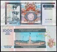 Бурунди 1000 франков 2000г. P.39с - UNC