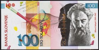 Словения 100 толаров 2003г. P.28 UNC - Словения 100 толаров 2003г. P.28 UNC