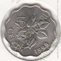 20-132 Свазиленд 5 центов 1999г. КМ # 48 UNC медно-никелевая 2,1гр. 18,5мм