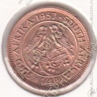 30-29 Южная Африка 1/4 пенни 1957г КМ # 44 бронза 2,8гр. 