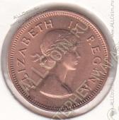30-29 Южная Африка 1/4 пенни 1957г КМ # 44 бронза 2,8гр.  - 30-29 Южная Африка 1/4 пенни 1957г КМ # 44 бронза 2,8гр. 