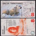 Арктика 8 долларов 2011г. UNC*