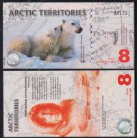 Арктика 8 долларов 2011г. UNC*