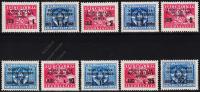 Югославия (Итал. Окупация) 10 марок п/с 1947г. Sas.№67-76 MNH OG** (1-24) 
