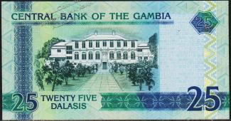 Банкнота Гамбия 25 даласи 2006 года. P.27в - UNC  - Банкнота Гамбия 25 даласи 2006 года. P.27в - UNC 