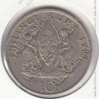 16-75 Танзания 10 шиллингов 1987г. КМ # 20 медно-никелевая 9,7гр. 29мм