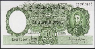 Аргентина 50 песо 1955-68г. P.271c - UNC "C" - Аргентина 50 песо 1955-68г. P.271c - UNC "C"