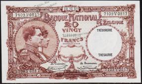 Бельгия 20 франков 1931г. Р.98в(6) - UNC - Бельгия 20 франков 1931г. Р.98в(6) - UNC