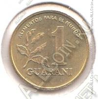 6-112 Парагвай 1 гуарани 1993 г. KM# 192 Латунь-Сталь 1,5 гр. 15,03 мм.