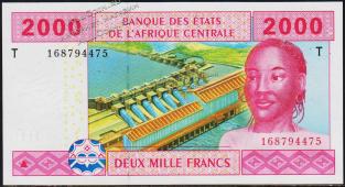 Конго 2000 франков 2002г. P.108Т - UNC - Конго 2000 франков 2002г. P.108Т - UNC