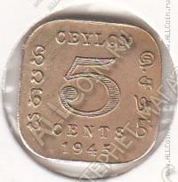 28-116 Цейлон 5 центов 1945г. КМ # 113,2 никель-латунная 3,24гр. 18мм