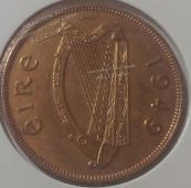 15-167 Ирландия 1 пенни 1949г. Бронза. - 15-167 Ирландия 1 пенни 1949г. Бронза.