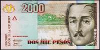 Колумбия 2000 песо 16.08.2007г. P.457f - UNC