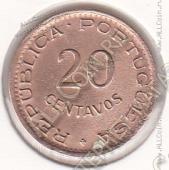 29-176 Ангола 20 сентаво 1948г. КМ # 71 бронза 2,84гр. 20,5мм - 29-176 Ангола 20 сентаво 1948г. КМ # 71 бронза 2,84гр. 20,5мм