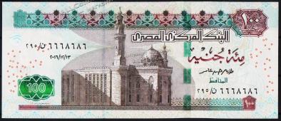 Банкнота Египет 100 фунтов 13.12.2016 года. P.72в - UNC - Банкнота Египет 100 фунтов 13.12.2016 года. P.72в - UNC