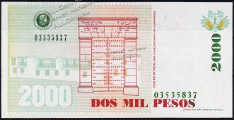 Банкнота Колумбия 2000 песо 10.12.2000 года. P.451а - UNC - Банкнота Колумбия 2000 песо 10.12.2000 года. P.451а - UNC