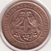 15-49 Южная Африка 1/4 пенни 1947г. бронза - 15-49 Южная Африка 1/4 пенни 1947г. бронза