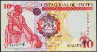 Банкнота Лесото 10 малоти 2000 года. P.15а - UNC