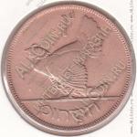 34-92 Ирландия 1 пенни 1928г. КМ # 3 бронза 9,45гр. 30,9мм