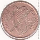 34-92 Ирландия 1 пенни 1928г. КМ # 3 бронза 9,45гр. 30,9мм - 34-92 Ирландия 1 пенни 1928г. КМ # 3 бронза 9,45гр. 30,9мм