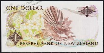 Новая Зеландия 1 доллар 1985-89г. P.169в - UNC - Новая Зеландия 1 доллар 1985-89г. P.169в - UNC