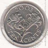 29-116 Бермуды 10 центов 2003г.  - 29-116 Бермуды 10 центов 2003г. 