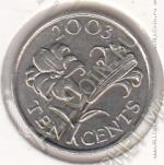 29-116 Бермуды 10 центов 2003г. 