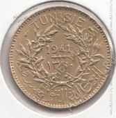 9-142 Тунис 2 франка 1941г. КМ # 248 алюминий-бронза 8,0гр. 27мм - 9-142 Тунис 2 франка 1941г. КМ # 248 алюминий-бронза 8,0гр. 27мм