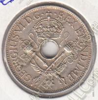 	4-47 Новая Гвинея 1 шиллинг 1945 г. KM# 8   0,925 Серебро 0.160 ОЗ. ASW 5,38 гр. 23,5 мм. 