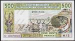 Буркина Фасо 500 франков 1984г. P306C.h - UNC