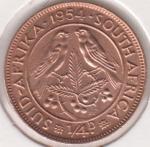 15-62 Южная Африка 1/4 пенни 1954г. бронза