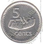 6-108 Фиджи 5 центов 2000 г. KM# 51a Сталь, плакированная никелем 2,34 гр. 19,41 мм.