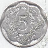 20-60 Восточные Карибы 5 центов 1986г. КМ # 12 алюминий 1,31гр. 23,1мм - 20-60 Восточные Карибы 5 центов 1986г. КМ # 12 алюминий 1,31гр. 23,1мм