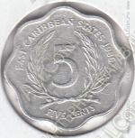 20-60 Восточные Карибы 5 центов 1986г. КМ # 12 алюминий 1,31гр. 23,1мм
