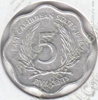 20-60 Восточные Карибы 5 центов 1986г. КМ # 12 алюминий 1,31гр. 23,1мм