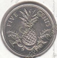 16-179 Багамы 5 центов 1998г. КМ # 60 UNC медно-никелевая 3,94гр. 21мм