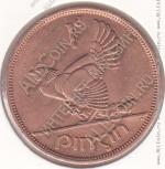 32-65 Ирландия 1 пенни 1965г. КМ # 11 бронза 9,45гр. 30,9мм