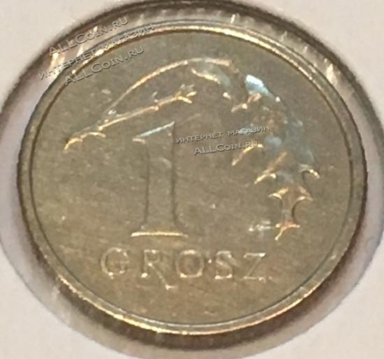 #H2-188 Польша 1 грош 2004г. UNC. 