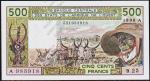 Кот-д’Ивуар 500 франков 1990г. P.106A.m - UNC
