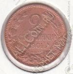 6-170 Болгария 2 стотинки 1901 г. KM# 23.1 Бронза 2,01 гр. 20,14 мм.