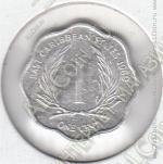 20-59 Восточные Карибы 1 цент 1989г. КМ # 10 алюминий 0,9гр. 18,4мм