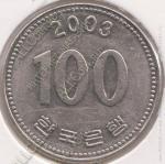 1-174 Южная Корея 100 вон 2003г. KM# 35.2 медно-никелевая 5,42гр 24,0мм