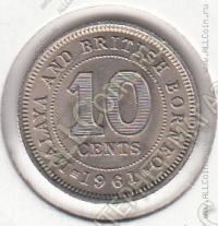 15-163 Малайя и Борнео 10 центов 1961г КМ# 2 UNC медно-никелевая 2,83гр. 19,мм