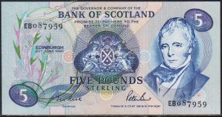 Шотландия 5 фунтов 1990г. P.116а - UNC - Шотландия 5 фунтов 1990г. P.116а - UNC