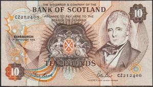 Шотландия 10 фунтов 1989г. P.113d(1) - UNC- - Шотландия 10 фунтов 1989г. P.113d(1) - UNC-