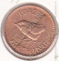 29-180 Великобритания 1 фартинг 1942г. КМ # 843 бронза 2,8гр 20мм