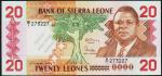Банкнота Сьерра-Леоне 20 леоне 1988 года. P.16 UNC